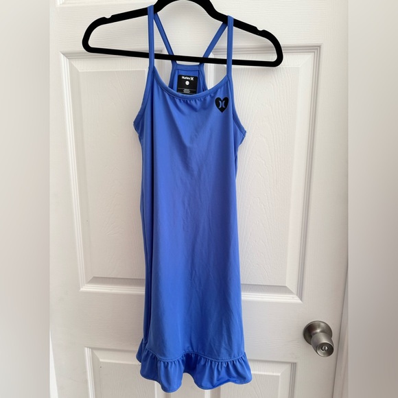 Hurley Other - Hurley Girls Blue Ruffle Hem Tank Dress Size L (14-16)